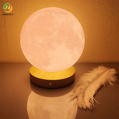 Lampe de chevet rechargeable tournante de lampe de petit de nuit de lune de sommeil de lampe de lune de lumière bureau de chambre à coucher