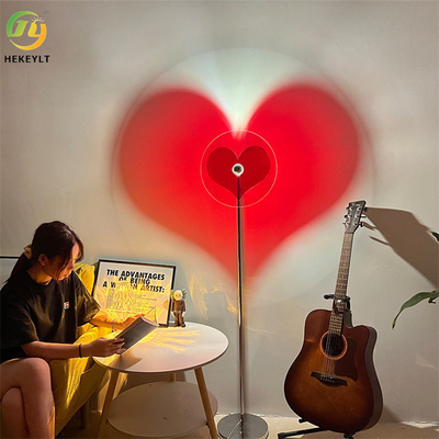 Lampe menée par chevet rouge de Tableau de coeur d'amour pour la décoration romantique de l'atmosphère de chambre à coucher