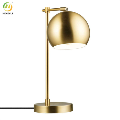 Lampe D17.2 X H46.4cm de table de chevet d'or en métal du rond E27