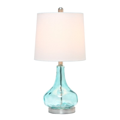 Beau bleu de chevet de lampe en verre moderne de table/rose adapté aux besoins du client/vert