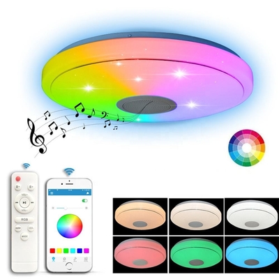 Musique menée acrylique moderne de téléphone de Smart de lampe de plafond et de contrôle de Wifi