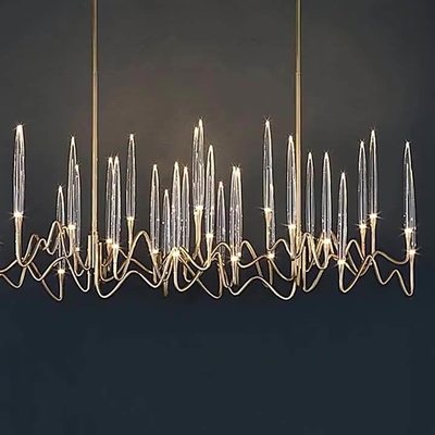Lustre créatif simple moderne de Crystal Lamp Art Arrow Line de courrier