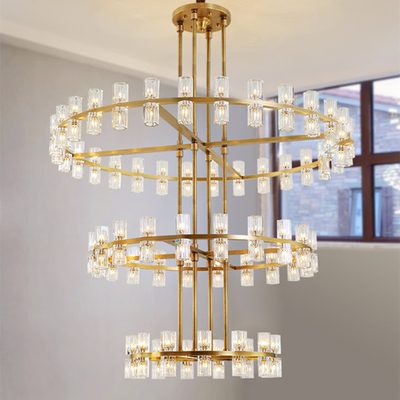 Lumière molle menée de décoration d'hôtel de villa de Crystal Luxury Chandelier American Minimalist