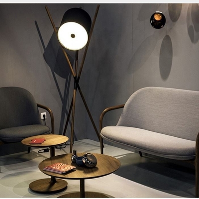 Style danois nordique 58x173cm de lampadaire en cuir du salon LED de noix