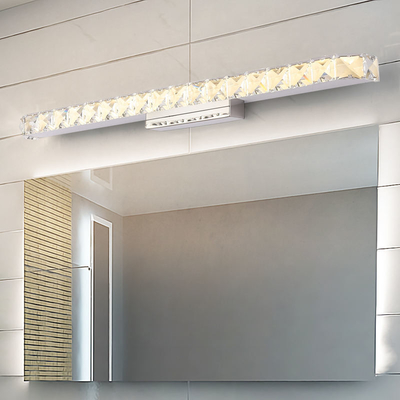 LED blanche K9 de luxe Crystal Bathroom Vanity Mirror Lights L33xW5xD8.5