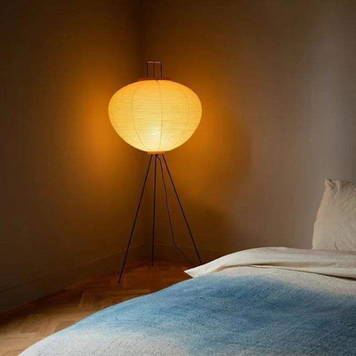 Lampadaires de papier de riz d'Art Deco Floor Lamp Modern en métal de LED 120cm x 53cm