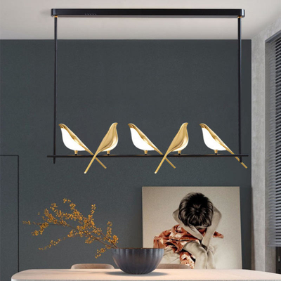 Lustre décoratif moderne créatif d'oiseau de salle à manger de lumière de pendant de LED