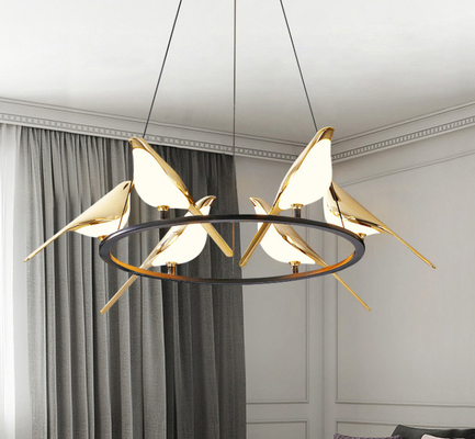Lustre décoratif moderne créatif d'oiseau de salle à manger de lumière de pendant de LED