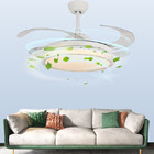 Pouces à télécommande escamotable blanc de fan de plafond d'Arcylic LED 42