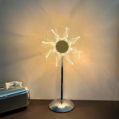 Lampe en aluminium de Tableau de restaurant de tournesol de chevet de lampe décorative nordique de table