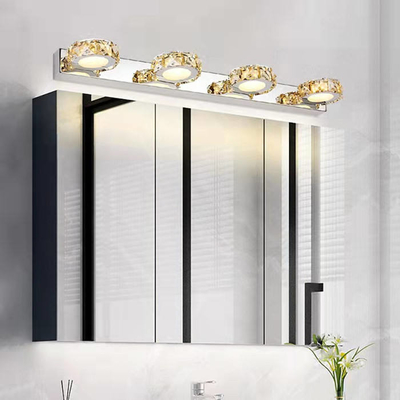 La salle de bains d'intérieur Crystal Wall Lamp Stainless Steel a mené Crystal Mirror Lamp