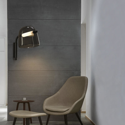 Lampe de mur de verre créative nordique moderne de lampes de mur de verre de courrier simple de chambre à coucher