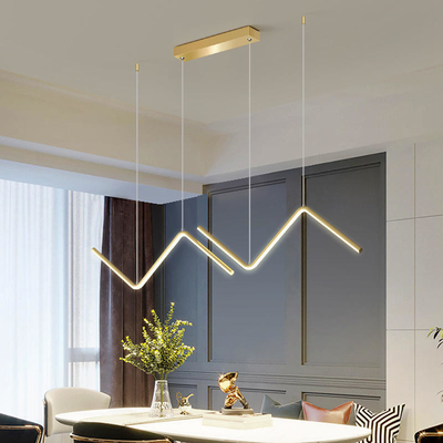 Lumière pendante linéaire accrochante moderne de L90 X H120cm pour le restaurant de salle à manger