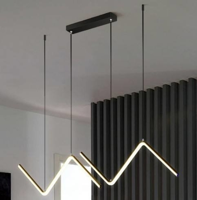 Lumière pendante linéaire accrochante moderne de L90 X H120cm pour le restaurant de salle à manger