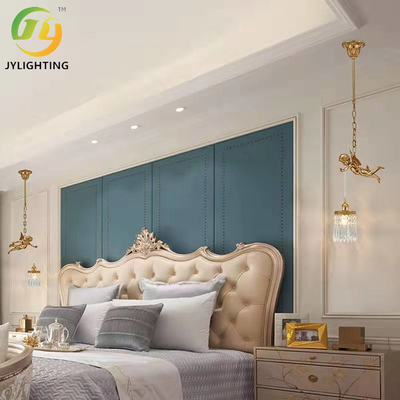 Couleur d'or de luxe Crystal Pendant Light For Hotel moderne décoratif D28cm d'intérieur