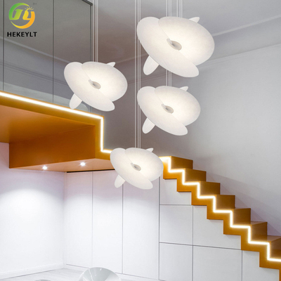 L'escalier créatif de duplex d'appartement de villa de GRENIER d'Art Chandelier Lamp For de personnalité en soie sélectionnent vide
