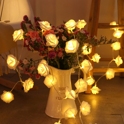 Ficelle de lumière de décoration de mariage d'anniversaire de vacances de Noël de Rose Lamp String LED