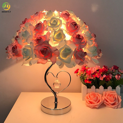 Chevet de chambre à coucher de L33 X H42CM Rose Table Lamp For Wedding