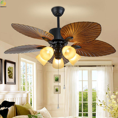 Rétro plafond mené brun créatif de fan en métal pour l'étude de chambre à coucher de salon