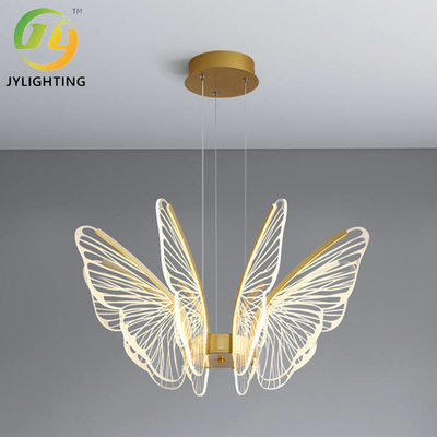 Salon moderne de chambre à coucher de D680*H1200mm Art Transparent Butterfly Chandelier For