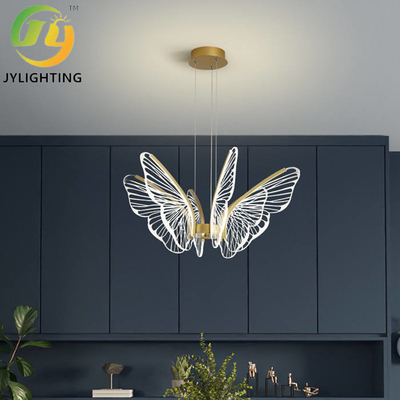 Salon moderne de chambre à coucher de D680*H1200mm Art Transparent Butterfly Chandelier For