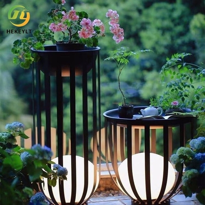Fleur solaire de balcon de lumière de jardin de pelouse de jardin de paysage mis en pot de lumière de terrasse extérieure de villa