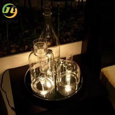 Lampe de table à LED nordique moderne Salon Bar Créatif Bouteille de verre Lampe de décoration