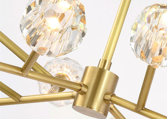 Branche d'arbre G9 d'intérieur d'or de la taille 53cm Crystal Modern Pendant Light