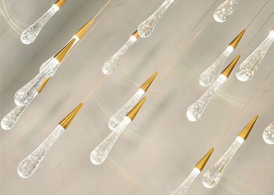 Baisse de l'eau de LED Crystal Drop Lamp moderne pour la barre créative de restaurant