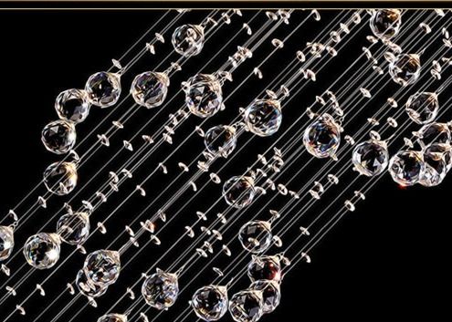 long Crystal Pendant Light For Rotating escalier moderne de 450*140*700mm