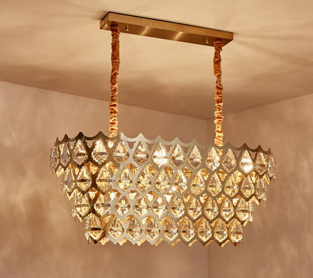 Lustre de luxe contemporain moderne Lampfor du bâti affleurant LED de lumière de Crystal Dimmable Temperature Adjustable Ceiling