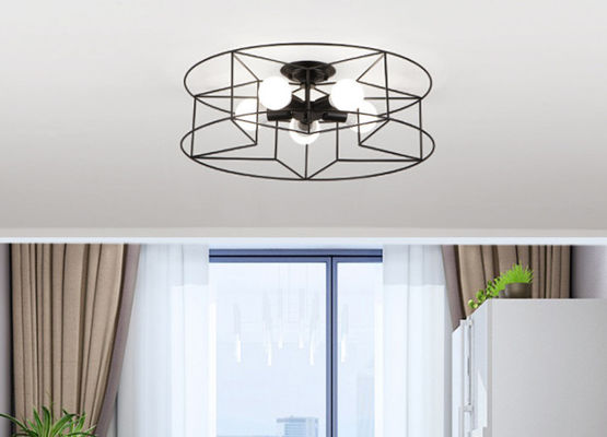 Lustre moderne d'intérieur de plafond de lumière de pendant de fer allumant la lumière à la maison de décor de lampe