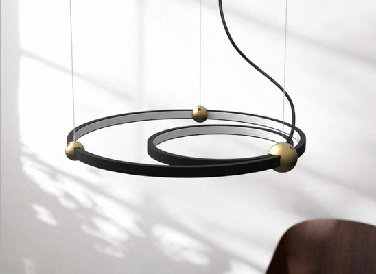 Cercle acrylique en aluminium 300mm 400mm 500mm Ring Pendant Ceiling Light