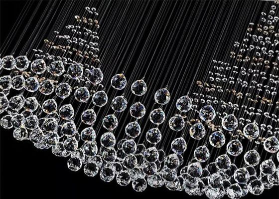 GU10 1000*500*900mm ovale atmosphérique Crystal Pendant Chandelier Lighting