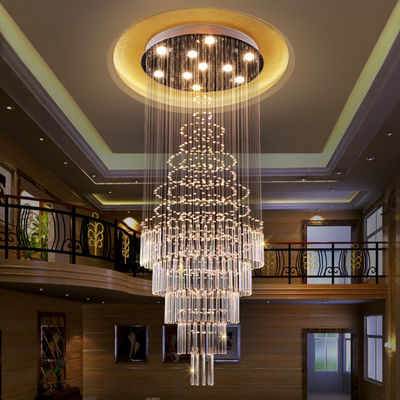 Taille de luxe moderne Crystal Hanging Lights For Hotel de Muti