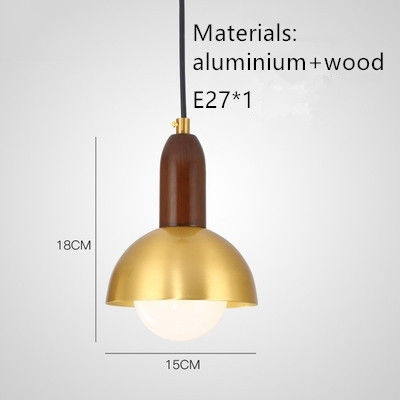 le support léger pendant mordern de lampe d'en cuivre minimaliste de lustre est E27