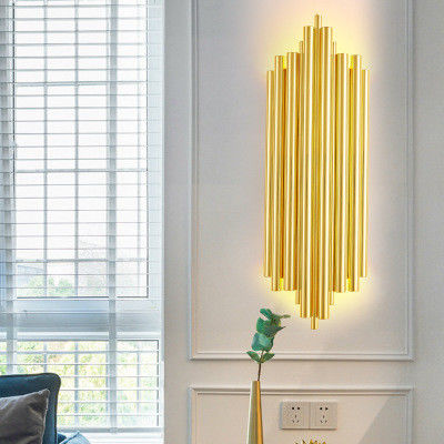 Lampe de mur de luxe post-moderne nordique d'or de W27*H40cm pour la chambre à coucher