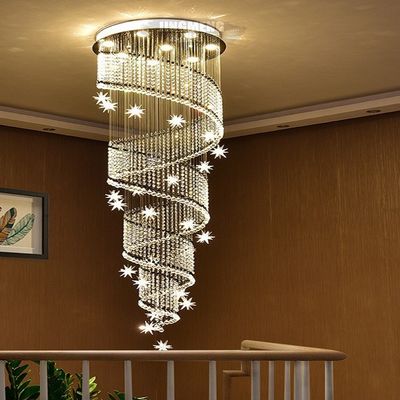 Rideaux de luxe Crystal Pendant Light en perle de D50cm*H150cm