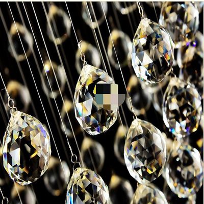 Rideaux de luxe Crystal Pendant Light en perle de D50cm*H150cm