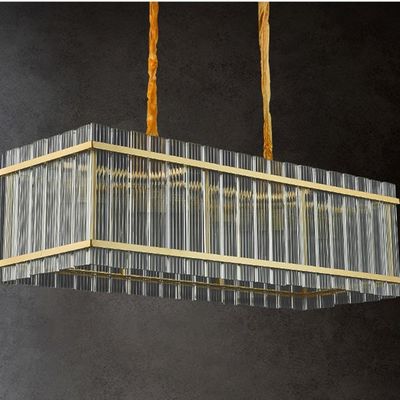 Lampe accrochante décorative post-moderne de lustres en verre nordiques de ferronnerie