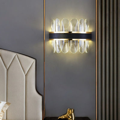 les couleurs du double 10W repassent la maison en cuir de Crystal Led Wall Lamp For