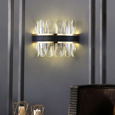 les couleurs du double 10W repassent la maison en cuir de Crystal Led Wall Lamp For