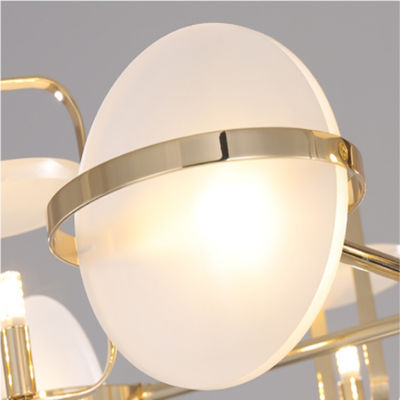 Électrodéposition légère pendante post-moderne géométrique de matériel d'en cuivre d'or de la source lumineuse G9