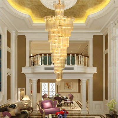Or de luxe Crystal Chandelier Dia moderne d'escalier d'hôtel 450cm