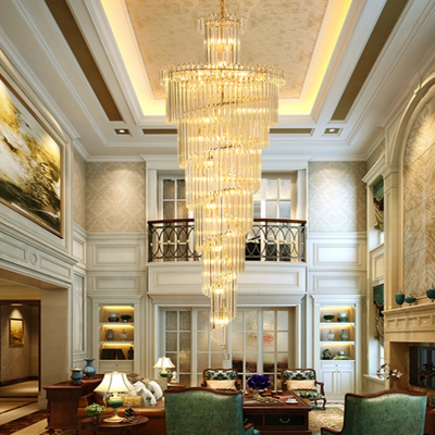 Or de luxe Crystal Chandelier Dia moderne d'escalier d'hôtel 450cm