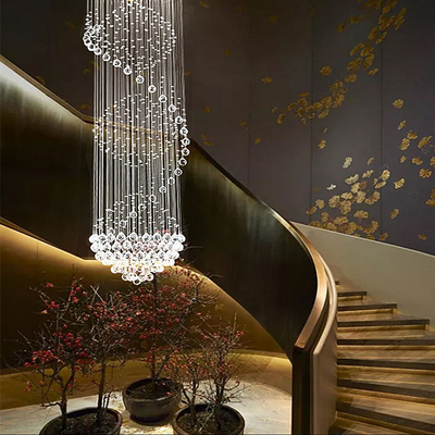 Couloir intérieur de Crystal Pendant Light Fashionable For d'escalier de villa