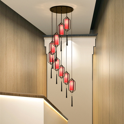 Salon de Nodic Art Modern Pendant Light For de tissu de fer grand