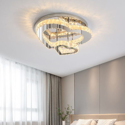 Chambre à coucher romantique d'intérieur Crystal Pendant Light Heart Shape moderne