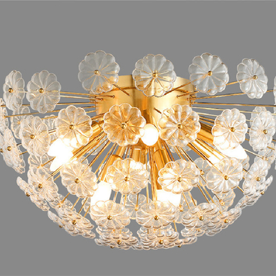 Forme de fleurs de Crystal Pendant Light Decorative Creative de salon